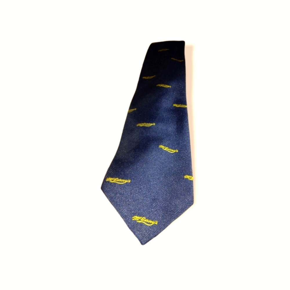 Vintage Blue Golden Clasp Tie